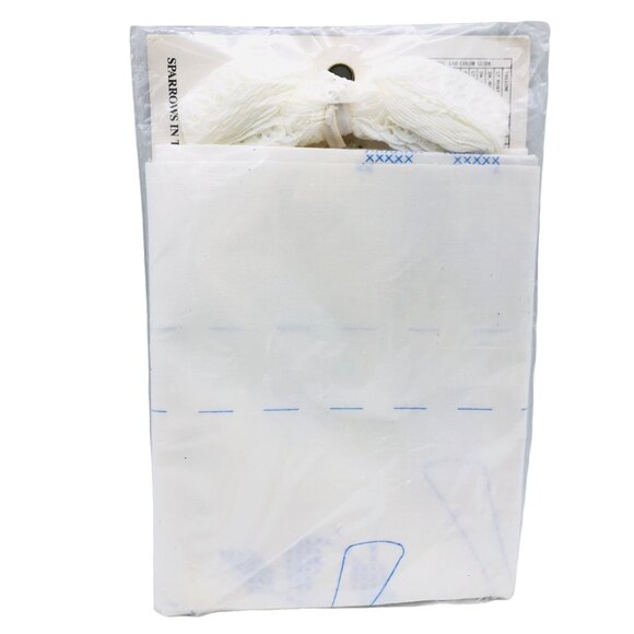 New Bucilla Stamped Cross Stitch Sparrow in Tree Special Edition Dresser Scarf - Picture 6 of 6